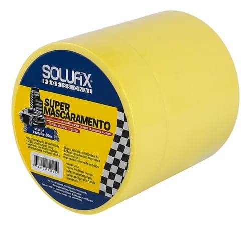 Fita Crepe Mascaramento amarela 48mm x 40 m Solufix