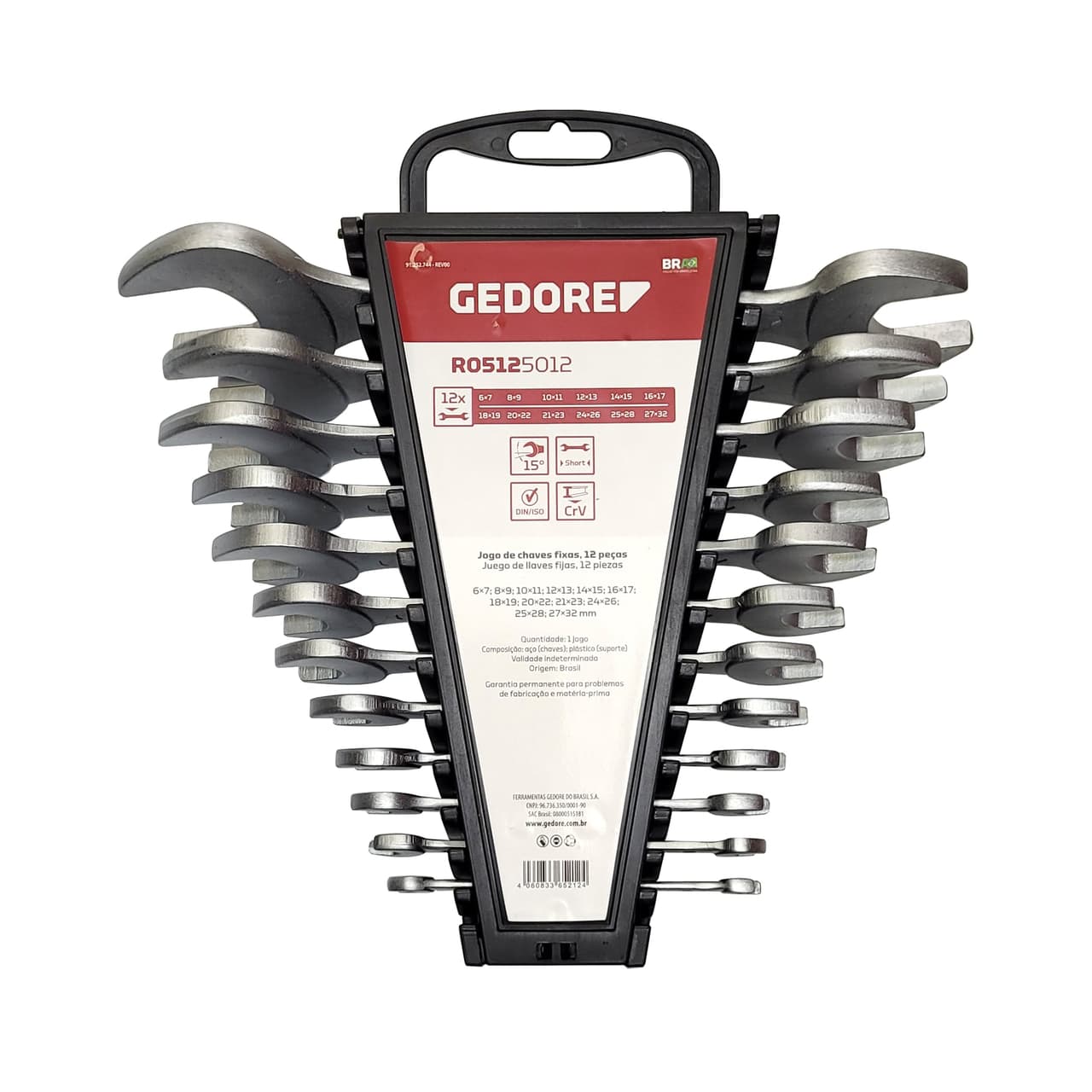 Jogo Chave Fixa 6 A 17 6 Peças Gedore Red