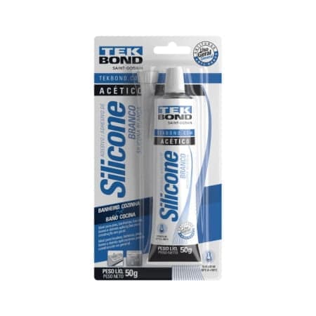 Cola Silicone Acético Branco 50g – Tekbond | Vedação Resistente Com Aderência Flexível E Duradoura