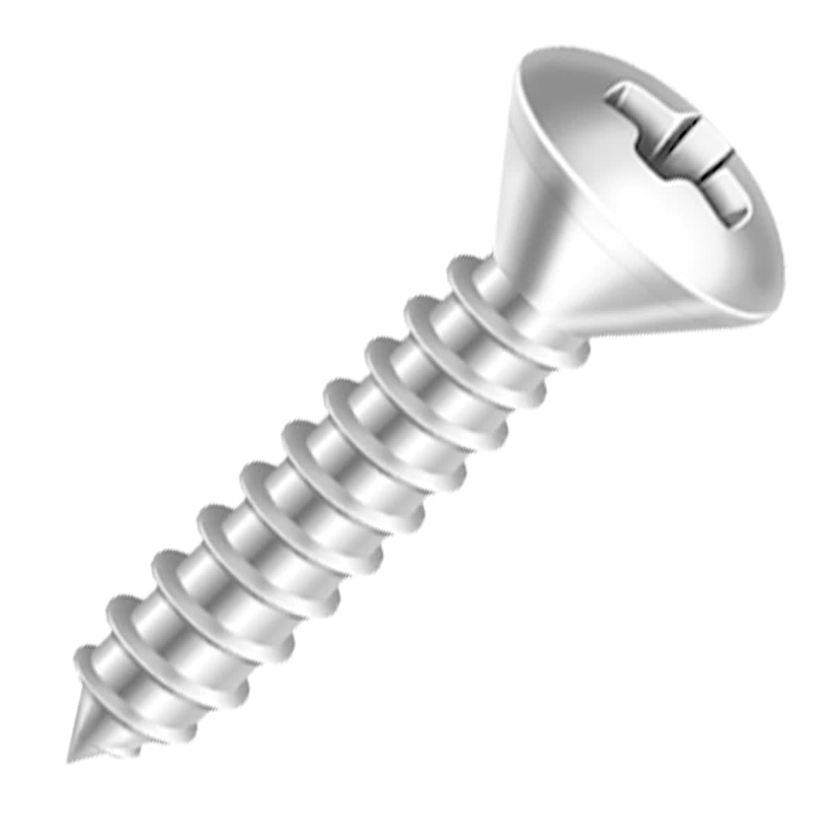 Parafuso Auto-atarraxante Cabeça Oval Phillips Branco