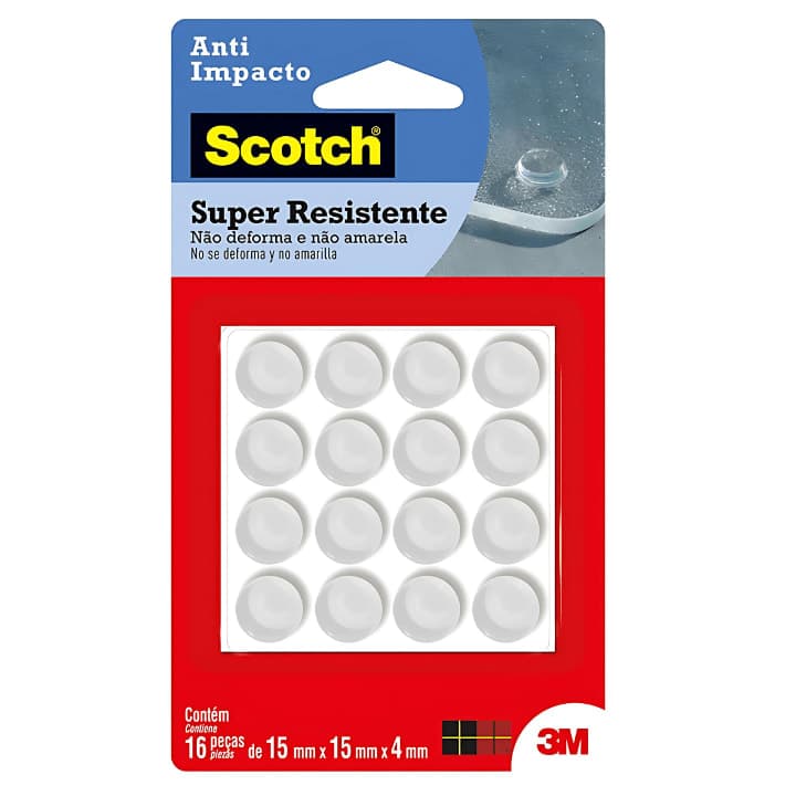 Protetor Anti-impacto Redondo Grande Scotch™ 3m™ – Amortecedor De Impacto Para Móveis