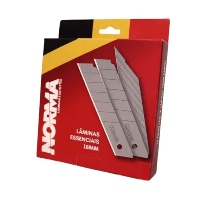Kit Com 100 Lâminas 18mm Para Estilete – Norma | Precisão E Durabilidade Para Cortes Profissionais