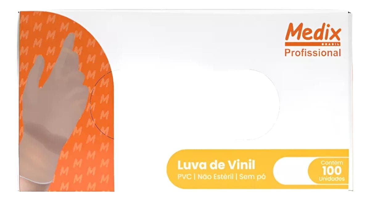 Luva De Látex Com Pó 100 Unidades - Medix