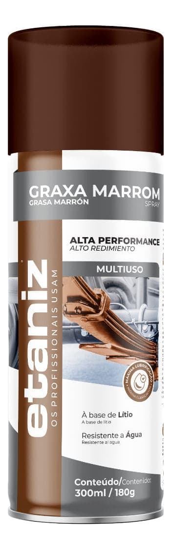 Graxa De Lítio Marrom Spray 180g/300ml - Etaniz