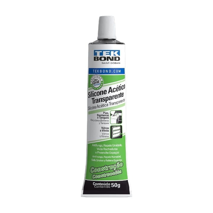 Adesivo De Silicone Acético Transparente Construção 50g – Tekbond