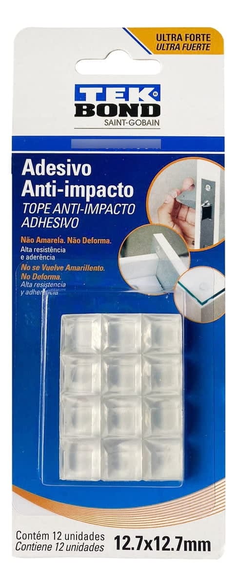 Anti Impacto Bumper Quadrado M12 7mm - Tekbond
