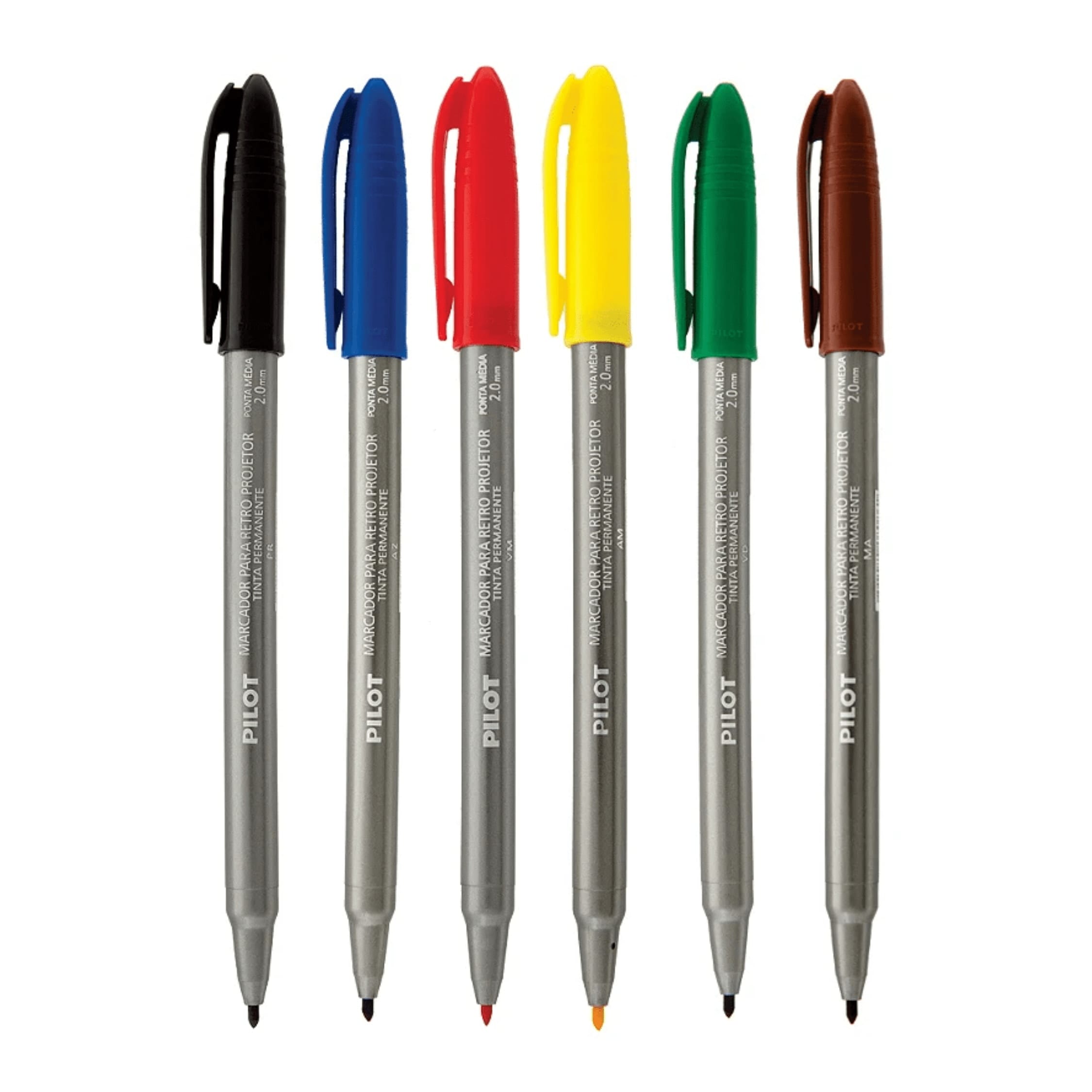 Caneta Para Retroprojetor Pilot 2.0mm – Tinta Permanente Em Cores Vivas