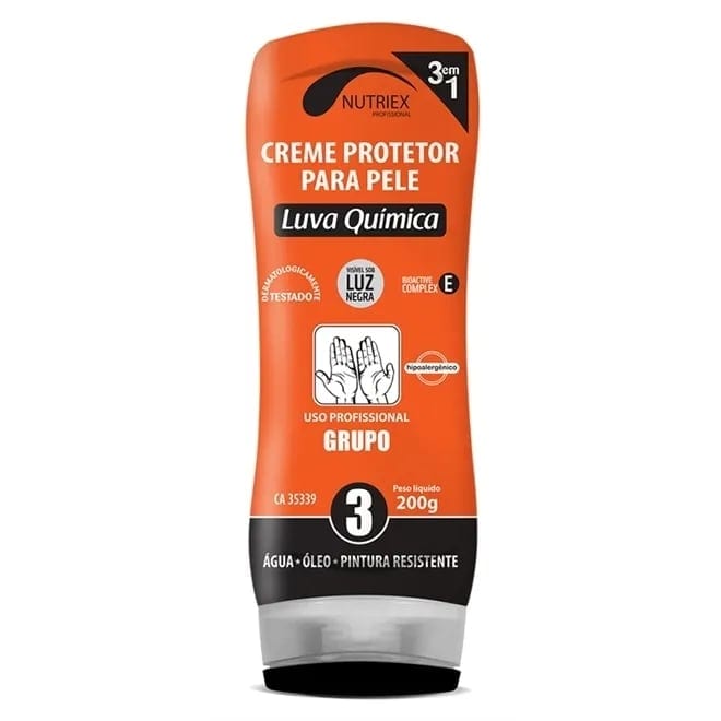 Creme Protetor da Pele Luva Quimica Grupo 3 Nutriex