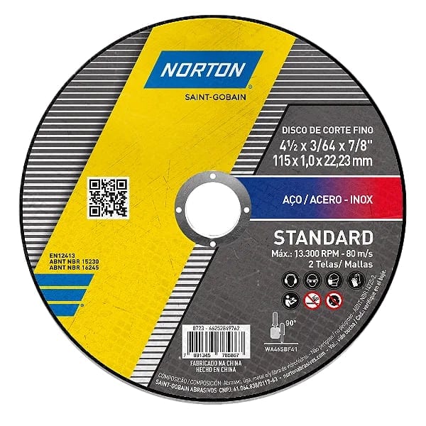 DISCO DE CORTE STANDARD 180.0 X 1.16 X 22.2 MM NORTON