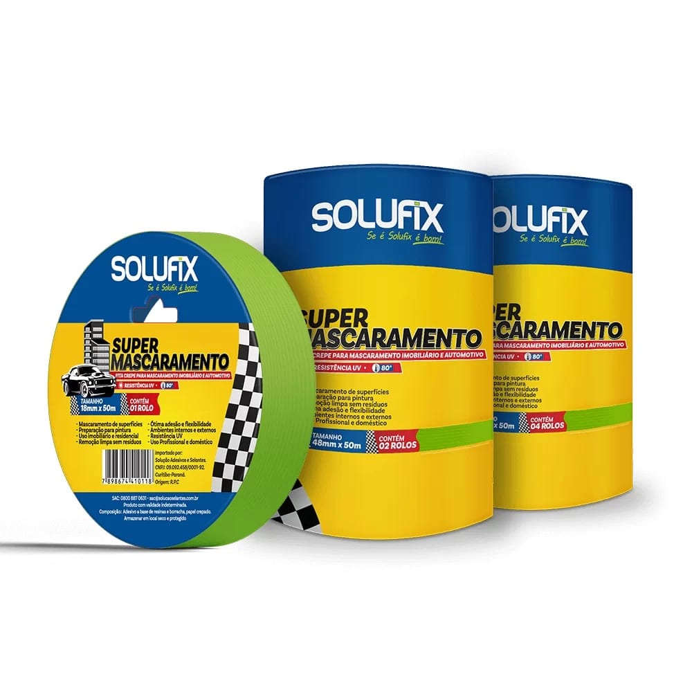 Fita Crepe Super Mascaramento 48mm x 40 M Solufix