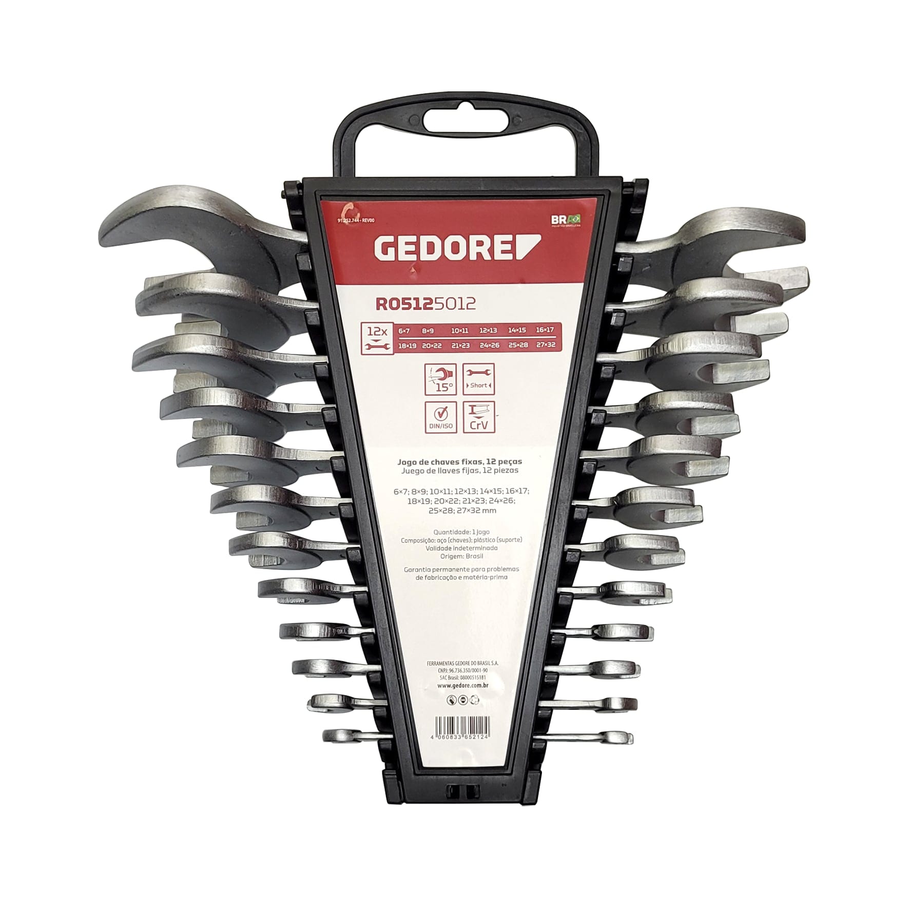 Jogo Chave Fixa 6 A 17 6 Peças Gedore Red