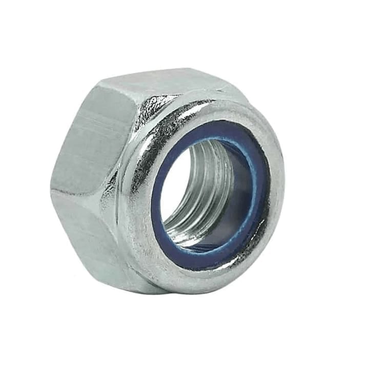 Porca Sextavada Auto-travante - Aço Carbono Zincado Branco