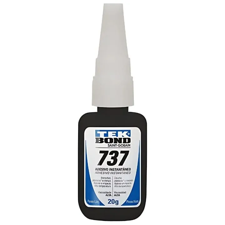 Adesivo Instantâneo 737 Preto 20g - Tekbond