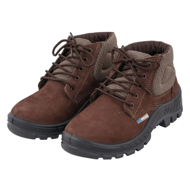 Bota Com Cadarço Bico Plástico Nobuck - Marluvas