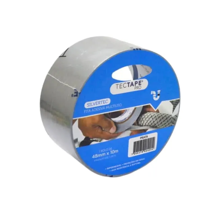 Fita Adesiva Silver Tape 48mm X 10m - Tectape