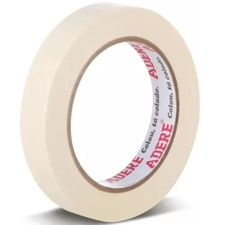 Fita Crepe Uso Geral Bege 423 18mm X 50m - Adere | Fixação E Proteção Versátil