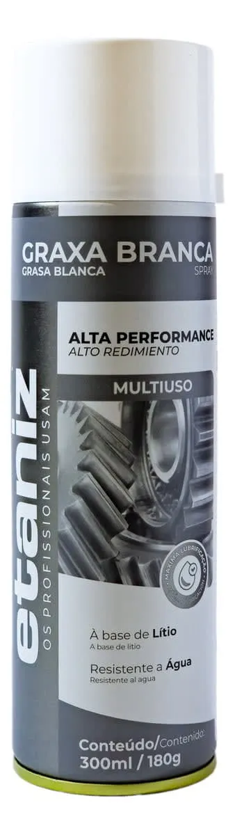 Graxa De Lítio Branca Spray 180g/300ml - Etaniz