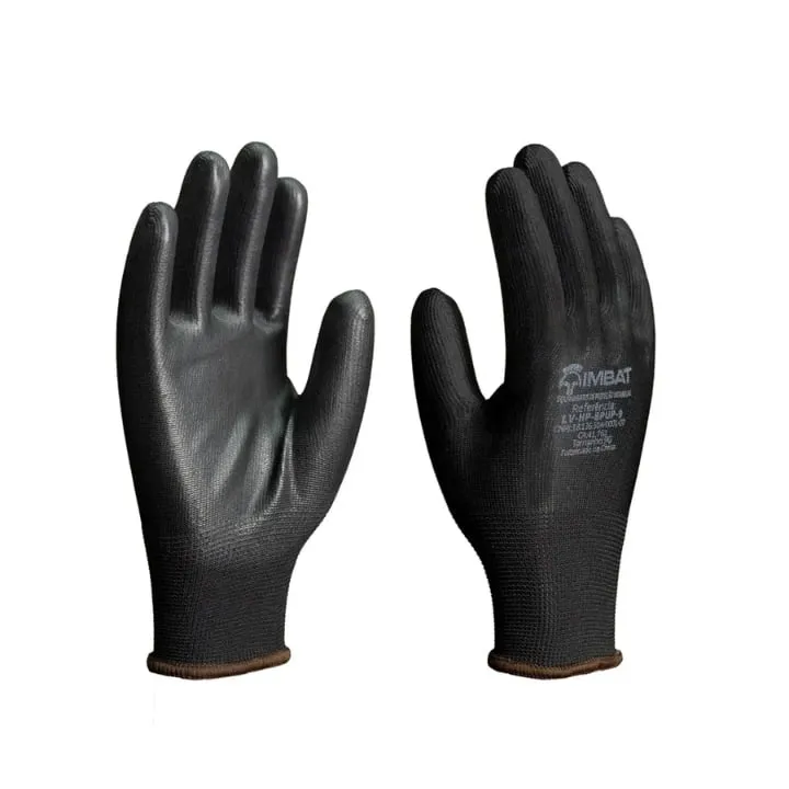 Luva Pu Preta Tamanho G - Imbat